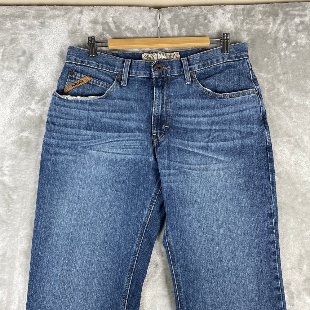 Ariat M4 Relaxed Boot Cut Jeans Mens 32x36 Blue Legacy Kilroy Denim - Picture 2 of 10